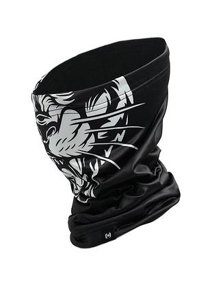 Трикотажный теплый шарф хомут cropp с принтом "овская улыбка"