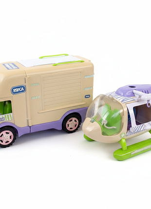 Игрушечный автомобиль и вертолет ветеринарной помощи rspca.
