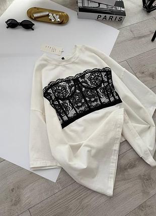 Футболка з імітацією корсету | ms. 113