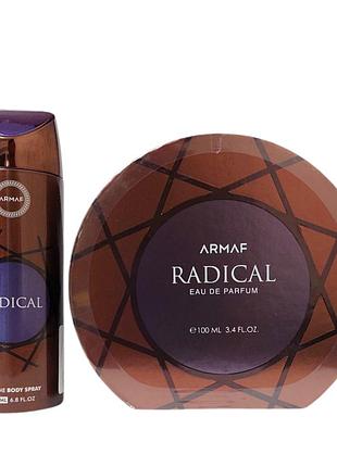 Набір для чоловіків radical brown armaf туалетна вода чоловіча 100 мл дезодорант 200 мл