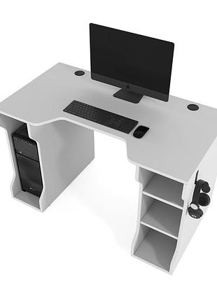 Стіл для геймера ергономічний із нішею під системний блок і спокій, товщина дсп 18 мм zeus tron-4