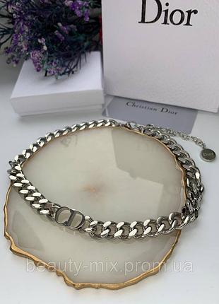 Діор підвіска ланцюжок покриття срібло 925 / dior кольє ланцюг сріблення