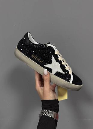 😍 женские кеды golden goose | ggdb star | black sparkles premium 💙