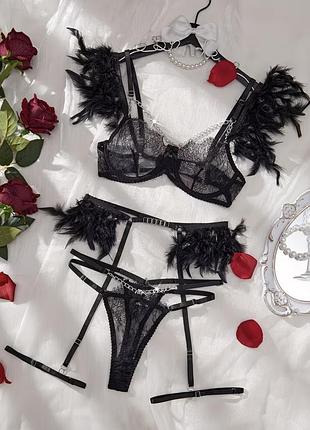 Жіноча сексуальна білизна чорна