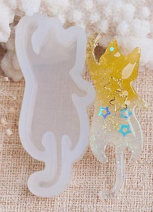 Форма для эпоксидной смолы finding молд силиконовый котёнок белый 50 мм х 22 мм