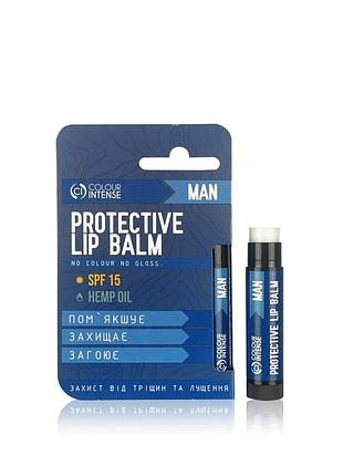 Мужская гигиеническая помада для губ colour intense man protective spf 15