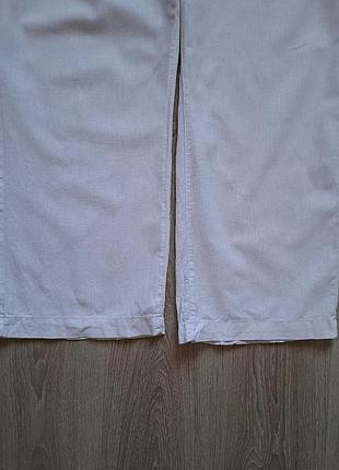 Білі льняні брюки 3