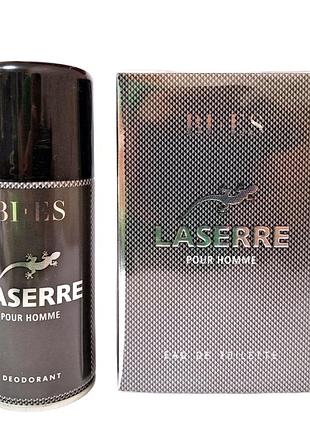 Набір для чоловіків bi-es laserre туалетна вода чоловіча 100 мл дезодорант 150мл біес ласер