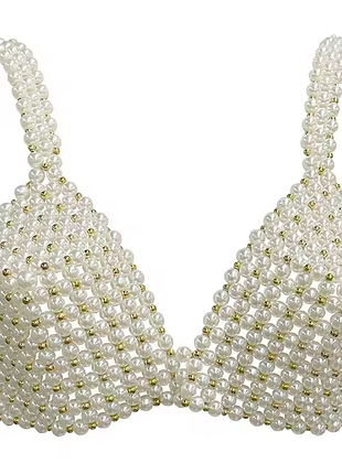 Бюстгальтер шик из бусин жемчуга