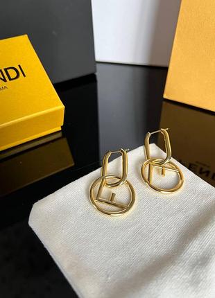Брендовые серьги позолота, люкс качество