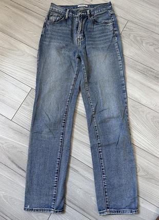 Джинси прямого крою з ефектом жовтизни