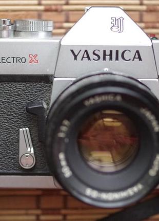 Фотоаппарат yashica tl electro x + yashinon ds 1.7 50 mm с ремешком
