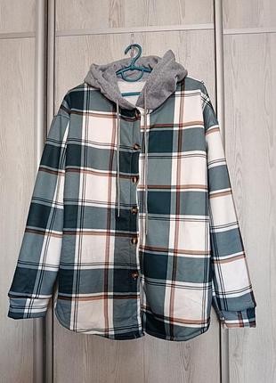 Женская стильная рубашка с утеплением