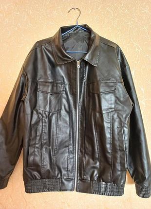 Чоловіча куртка manfinity із замінника шкіри демисезонна розмір м