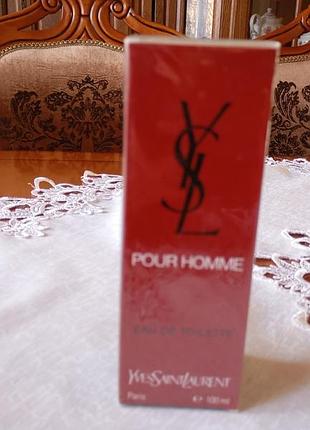 Мужской винтажный yves saint laurent pour homme edp 100 ml.времен совдепии.слюда