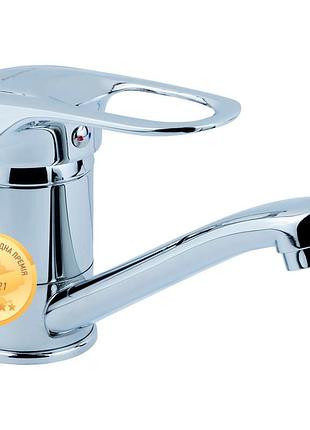 Змішувач mj ø40 для кухні гусак прямий 150 мм на шпильці aquatica mj-2b129c (9744120)