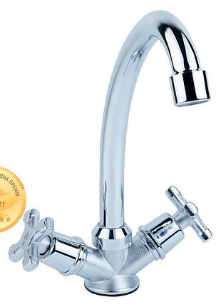 Смеситель qn 1/2" для кухни эконом на шпильке (кратно 2шт) aquatica qn-2b158c (9786100)