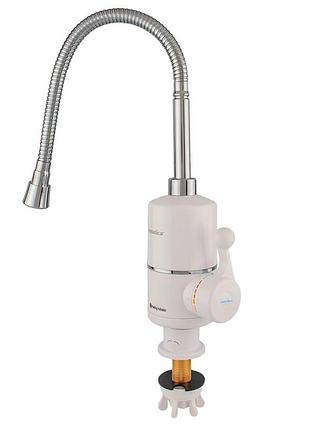 Кран-водонагрівач проточний nz 3.0 квт 0.4-5бар для кухні гусак гофрований на гайці aquatica nz-6b312w (9797143)