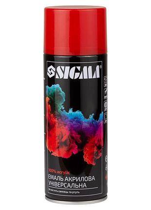 Емаль аерозольна акрилова 400 мл ral 3020 червоний глянець sigma (2736911)