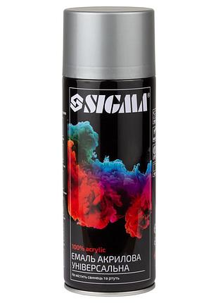 Емаль аерозольна акрилова 400 мл ral 9006 срібний глянець sigma (2736871)
