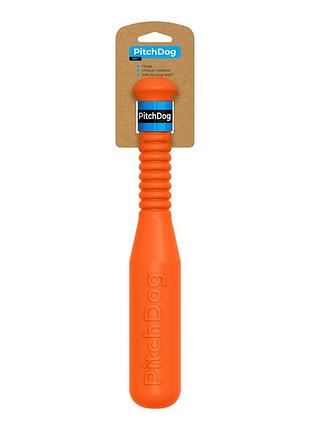 Игровая бита для апортировки pitchdog, длина 35 см, диаметр 6 см оранжевый