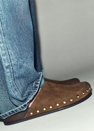 Сабо жіночі коричневі шкіряні zara new