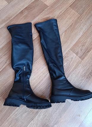Шкіряні сапоги єврозима розмір 39