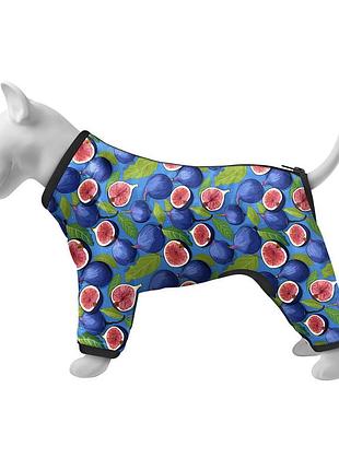 Ветровка для собак waudog clothes, рисунок "инжир", s35, в 47-51 см, с 35-39 см