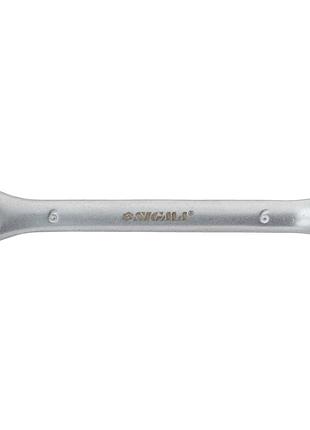 Ключ ріжково-накидний 6 мм crv satine з підвісом sigma (6021511)