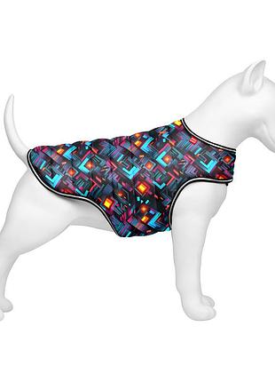Курточка-накидка для собак waudog clothes, рисунок "нескинченные миры", l, а 41 см, b 58-70 см, с 42-52 см