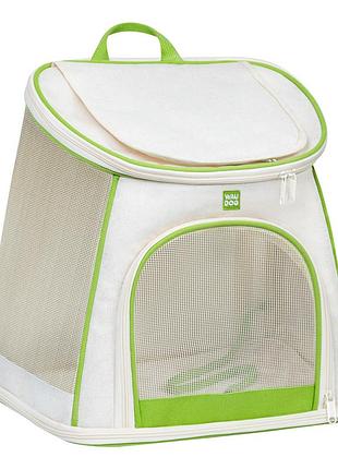 Рюкзак-переноска для котов и мелких пород собак waudog relax eco, 40*40*26 см, до 8 кг