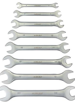 Ключи рожковые 8шт 6-22мм crv satine sigma (6010321)