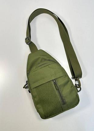 Сумка-месенджер через плече олива