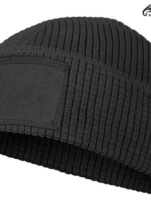 Шапка helikon range beanie grid fleece - black