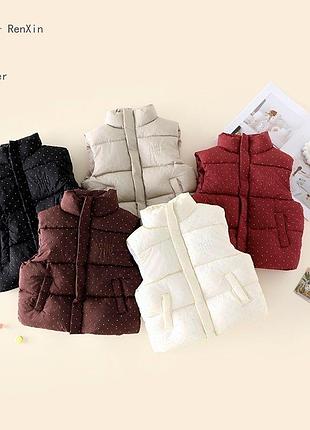 Безрукавка жилетка в камінчики камінці бордо коричневий молочний бежевий міу міу miu miu