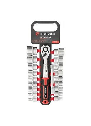 Набор инструмента на планке intertool 1/2" x 20 ед. storm (et-8016) 3