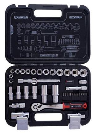 Набор инструмента intertool 3/8" 39 ед. storm (et-8039) 2