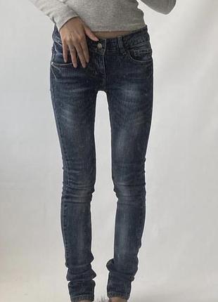 Джинси базові низька талія 100% котон сині