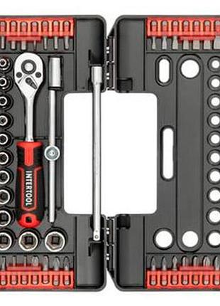 Набор инструмента intertool 1/4" 57 ед. storm (vt-3657) 3