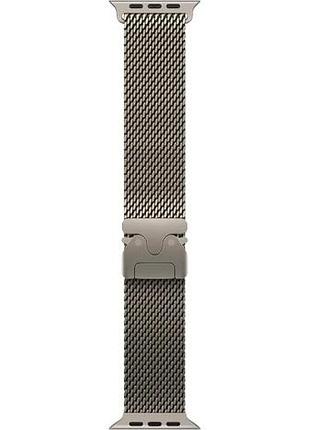 Браслет drobak milanese loop natural titanium для apple watch ultra / ultra 2 / ultra 3 49/46/45/44mm titanium
