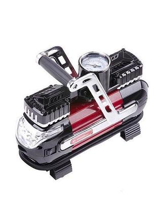 Компрессор автомобильный intertool 7бар x 40л/мин двухцилиндровый (ac-0003) 2