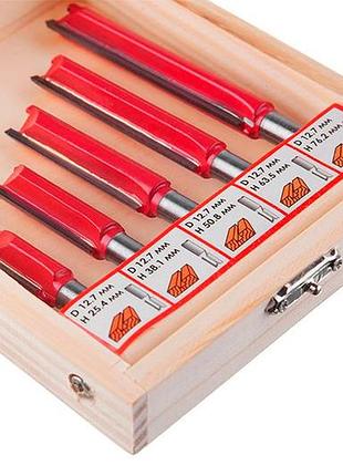 Набор фрез пазовых прямых intertool 5 шт. (ht-0075) 3