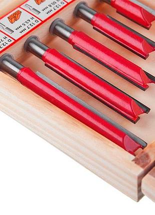 Набор фрез пазовых прямых intertool 5 шт. (ht-0075) 5