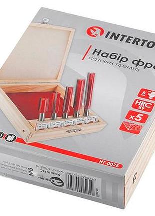 Набор фрез пазовых прямых intertool 5 шт. (ht-0075) 7
