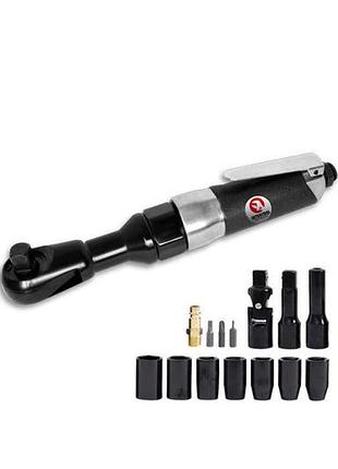 Гайковерт пневматический угловой intertool 1/2" + набор головок (pt-1110)