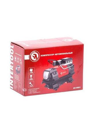 Компрессор автомобильный intertool 7бар x 20л/мин одноцилиндровый (ac-0001) 5