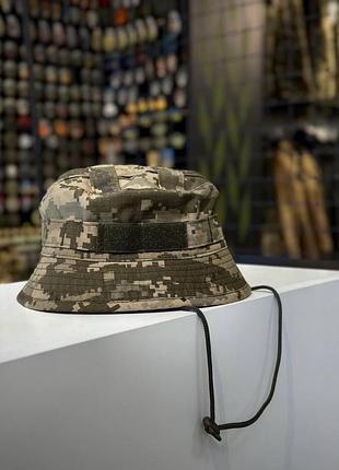 Тактическая военная панама пиксель мм14 система molle и велкро