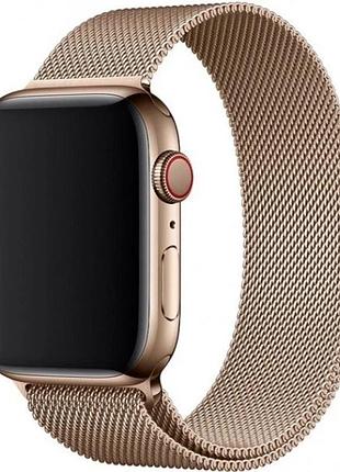 Ремешок milanese loop gold для apple watch 49 | 45 | 44 | 42mm + 2 защитных кейсы