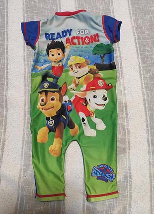 Детский бодик для купания щенячий патруль на 1-1,5 года