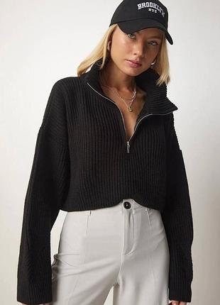 Туреччина 🔥🔥🔥💎 преміум якість | укорочений светр на змійці — мод. 058 bom 💎